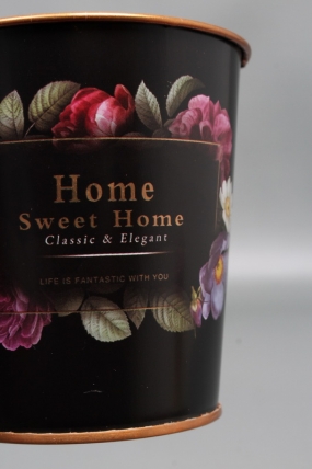 Декоративное кашпо "Дом милый дом" 9.8XH10CM/B7.5 (матовый финиш), металл  8097М