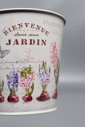 Декоративное кашпо "Jardin" D12XH11CM/B8.5, металл 1950М