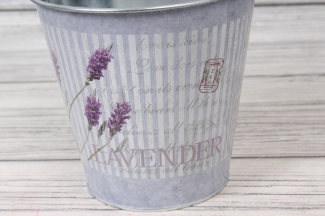 Декоративное кашпо "Lavender" D15XH14CM B10, металл 1202