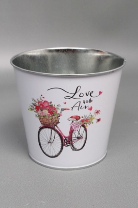 Декоративное кашпо "Любовь в воздухе" D13,3XH11,5CM/B9.5, металл  3699М