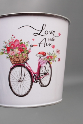 Декоративное кашпо "Любовь в воздухе" D13,3XH11,5CM/B9.5, металл  3699М