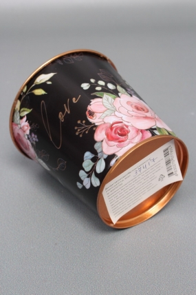 Декоративное кашпо "Магическая красота" D10XH10 см B:D7.5 см,  металл  7905М