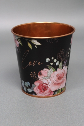 Декоративное кашпо "Магическая красота" D10XH10 см B:D7.5 см,  металл  7905М
