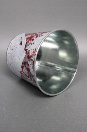 Декоративное кашпо "Новогодние украшения" D11.5XH9.5CM B9, металл  1230М