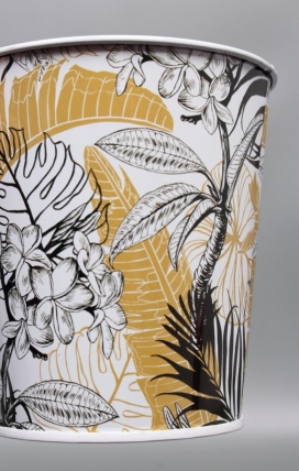 Декоративное кашпо "Палитра природы" 9.8XH10CM/B7.5, металл, белый  7882М