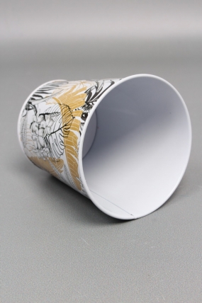 Декоративное кашпо "Палитра природы" 9.8XH10CM/B7.5, металл, белый  7882М