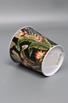 Декоративное кашпо "Палитра природы" 9.8XH10CM/B7.5, металл, черный  7899М