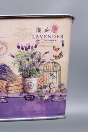 Декоративное кашпо "Прованс" 9.5X9.5XH9CM. металл  0592М