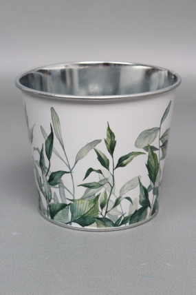 Декоративное кашпо "Райская зелень" D11.5XH9.5CM  B:D9CM, металл  8148М