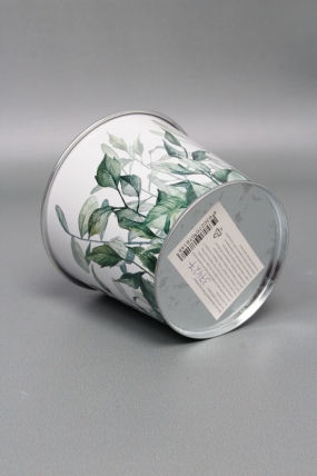 Декоративное кашпо "Райская зелень" D11.5XH9.5CM  B:D9CM, металл  8148М