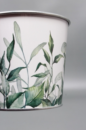 Декоративное кашпо "Райская зелень" D11.5XH9.5CM  B:D9CM, металл  8148М