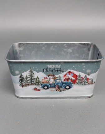 Декоративное кашпо "Сказочное настроение" 14.5X9.5XH6.5CM 12X7CM, металл 1124М