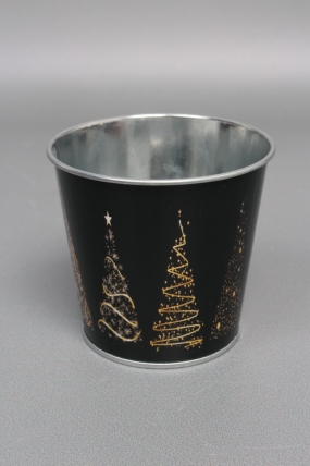 Декоративное кашпо "Стильные елочки" 9,8XH8CM/B6,5, металл 6249М