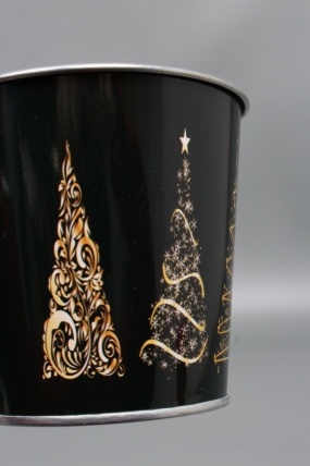 Декоративное кашпо "Стильные елочки" 9,8XH8CM/B6,5, металл 6249М