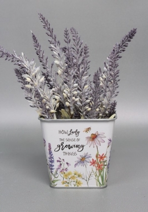 Декоративное кашпо "Танец лепестков" 9.5X9.5XH9CM. металл  0608М