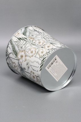 Декоративное кашпо "Тропическая абстракция" 14XH13,5CM B11, металл  8933М