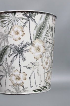 Декоративное кашпо "Тропическая абстракция" 14XH13,5CM B11, металл  8933М