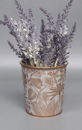 Декоративное кашпо "Золотые листья " D9.8XH10CM B:D7.6CM, металл  8056М