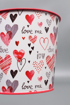 Декоративное кашпо  "Лавми" D13.3X11.5см B:D9.8 см, металл  8438М