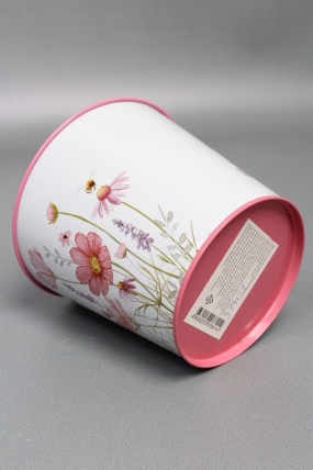 Декоративное кашпо  "Нежный аромат" D13.3X11.5см B:D9.8 см, металл  8414М