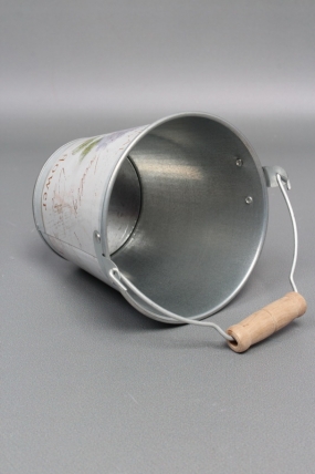 Декоративное кашпо-ведерко "Цветок гортензии" D12X14,5xH13CM/22см, металл  8285М