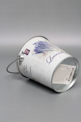 Декоративное кашпо-ведерко "Лаванда" D11.5/9.8XH10/16.5CM B7.5 см, металл  3361М