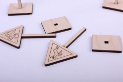 деревянная заготовка - минидорожные знаки на подставках, фанера 4мм	 302061