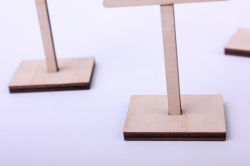 деревянная заготовка - минидорожные знаки на подставках, фанера 4мм	 302061