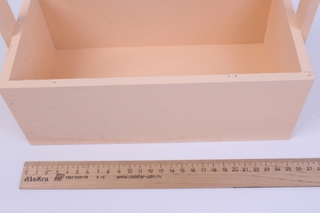 деревянный ящик garden ручка верёвка  standart персиковый 26*14*32см