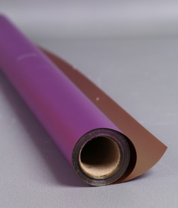 Флористич. пленка "Двухцветный металл", 53 мкр, 58 см х 10 м, золото / св-лиловый 3852М