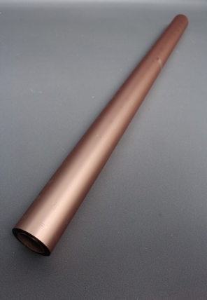 Флористическая пленка, металлическая Новогодняя, 40 мкр, 58 см х 10 м, розовое золото 3937М