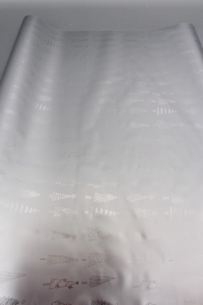 Флористическая пленка, металлическая Новогодняя, 40 мкр, 58 см х 10 м, серебро 3975М