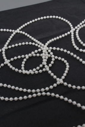 Жемчужная нить на катушке, 4 мм * 50 м., белый  4255М