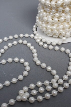 Жемчужная нить на катушке, 8 мм * 15 м., белый  4262М