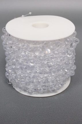 Жемчужная нить на катушке, 3+8 мм * 60 м, прозрачный  4224М