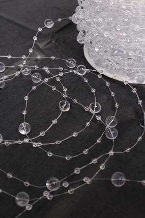 Жемчужная нить на катушке, 3+8 мм * 60 м, прозрачный  4224М