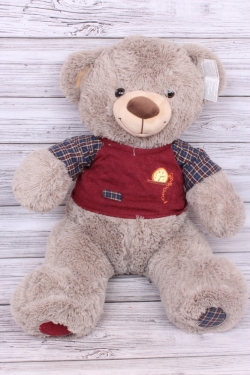 Игрушка мягкая - Мишка в кофте 50см серый  20370-50