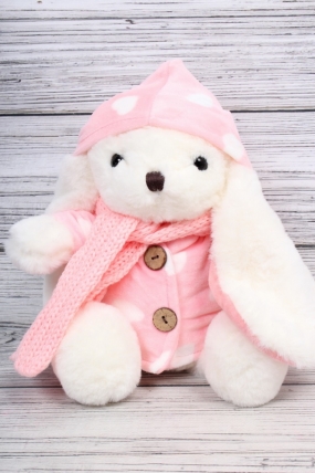 Игрушка мягкая - Зайка в розовой кофте 30см