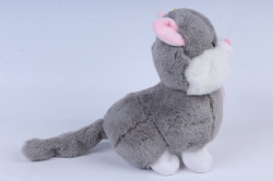 игрушка мягкая - кошка 3 цвета м-2175/25/1 серая