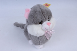 игрушка мягкая - кошка 3 цвета м-2175/25/1 серая