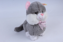 игрушка мягкая - кошка 3 цвета м-2175/25/1 серая