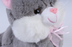 игрушка мягкая - кошка 3 цвета м-2175/25/1 серая