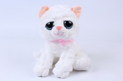 игрушка мягкая кошка белая м-3026/30