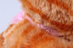 игрушка мягкая кошка рыжая полоска м-3026/30