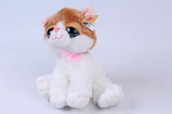 игрушка мягкая кошка с рыжим пятном м-3026/30