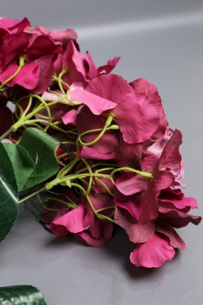 Искусственное растение - Гортензия 5 веток 45 см бордо