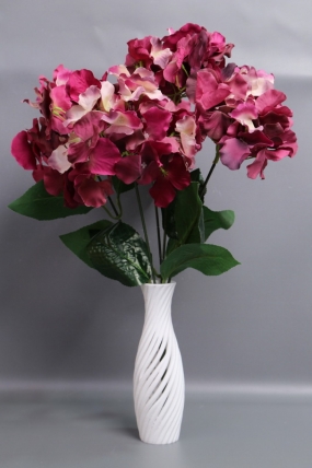 Искусственное растение - Гортензия 5 веток 45 см бордо