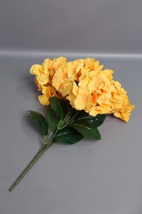 Искусственное растение - Гортензия 5 веток 45 см желтая