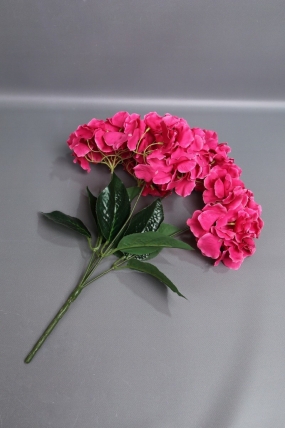 Искусственное растение - Гортензия 5 веток 45 см малиновая