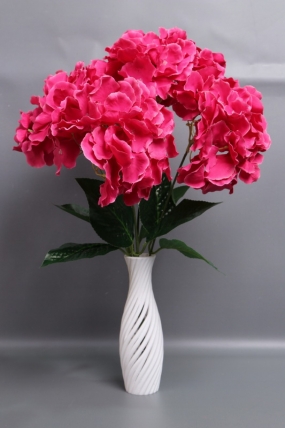 Искусственное растение - Гортензия 5 веток 45 см малиновая